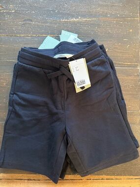 4 pairs size 8-9 H&M Kids black  Knit Drawstring Shorts